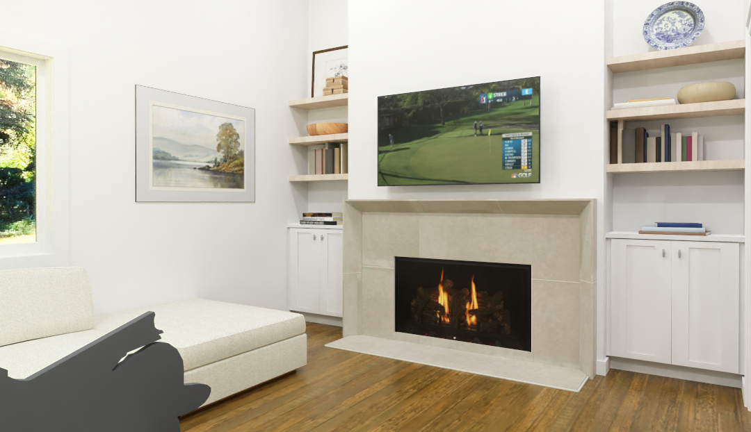 East Quogue Fireplace Project Rendering